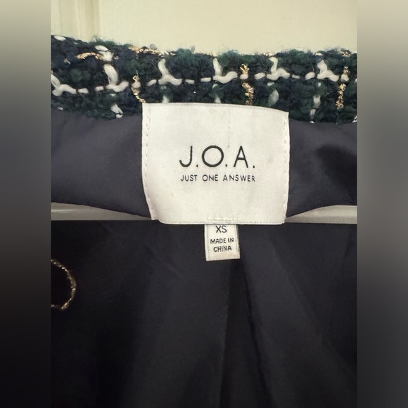 JOA Fringed Tweed Jacket Size Medium XS - Picture 8 of 12